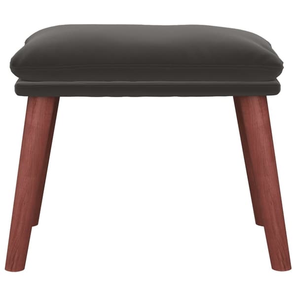 Fotpall mörkgrå 45x29,5x35 cm sammet