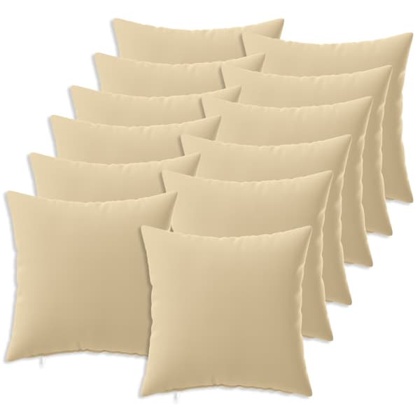 Kuddöverdrag 12 st HEERLEN Beige 50 x 50 cm Polyester