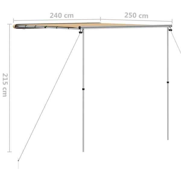 Husvagnsmarkis 2,4x2,5x2,15 m beige