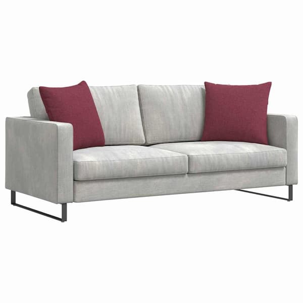 Sofakuddar 2 pcs Vinröd 50 x 50 cm tyg