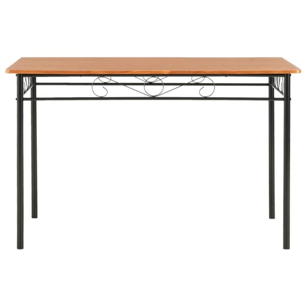 Matgrupp 7 delar MDF och stål brun