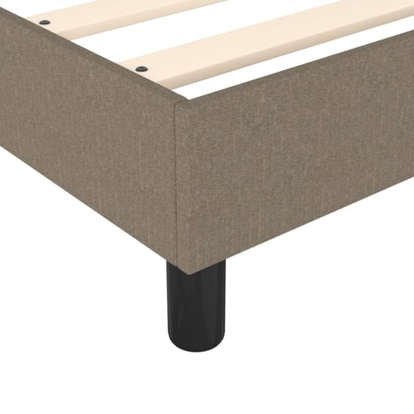 Boxspring-sängram taupe 140x190 cm tyg