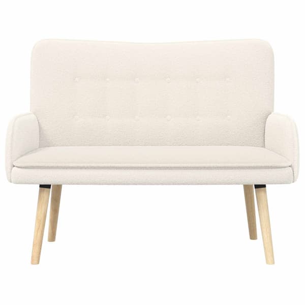 2-sits soffa Gräddvit 115 x 61 x 87 cm Bouclé