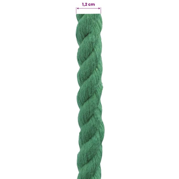 Rep Grön 1,2 x 1,2 x 5000 cm Bomull