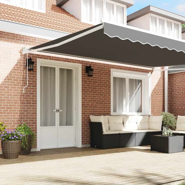 Utdragbar markisram Vit 500 × 300 cm Aluminium