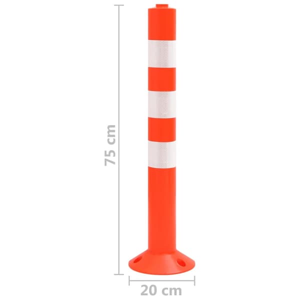 Trafikpollare 10 st 75 cm PE