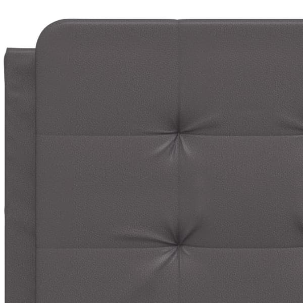 Bed Frame with LED without Mattress "Zadar" Grey 120x200 cm