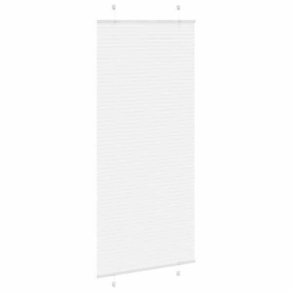 Plisserad persienn vit 95x200 cm tyg bredd 94,4 cm polyester