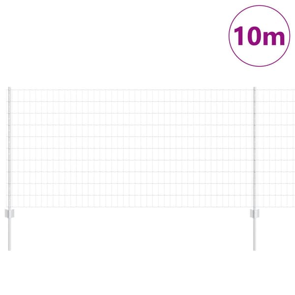 Stängsel med stolpe Silver 1 x 10 m Stål
