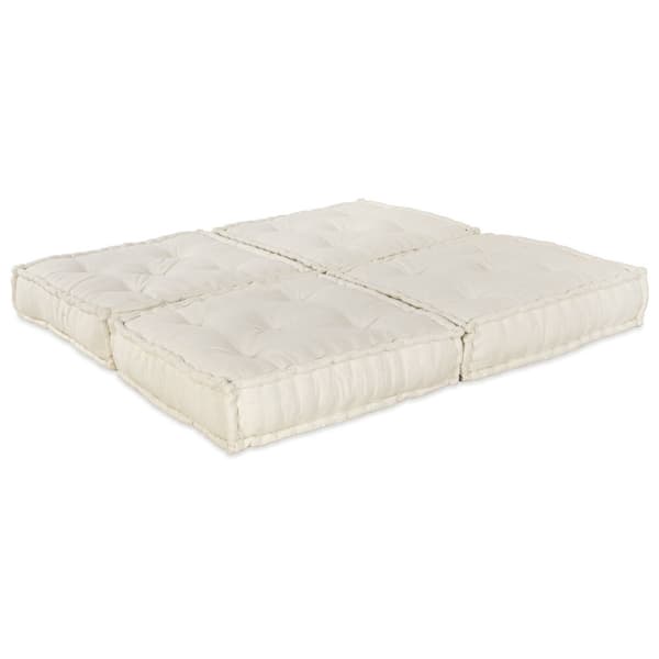 Modulsofa enhet 2 pcs Gräddvit 140 x 70 x 36 cm Tyg