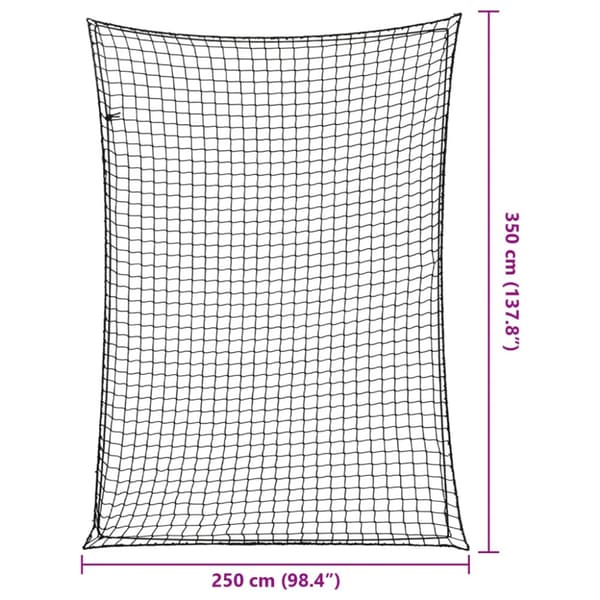 Lastnät med elastiskt rep svart 3,5x2,5 m PP