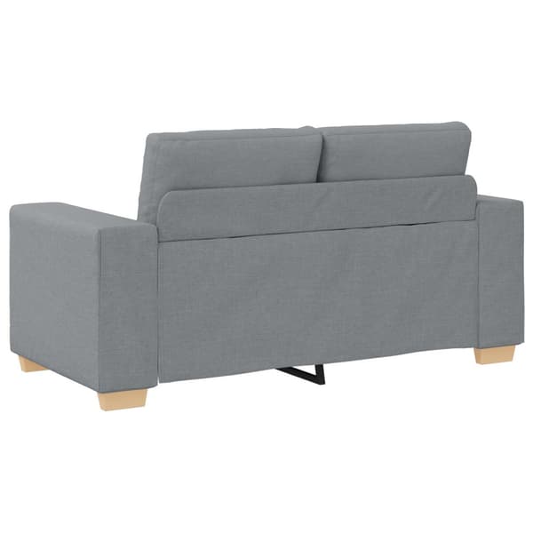 Soffa 3 st Ljusgrå Linnenblandad tyg