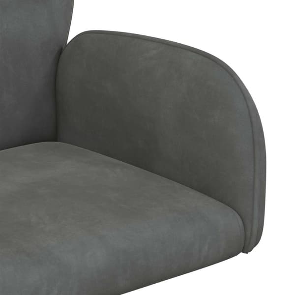 Svängbara skrivbordsstolar 2 st 54 x 55 x 90 cm Mörkgrå Sammet