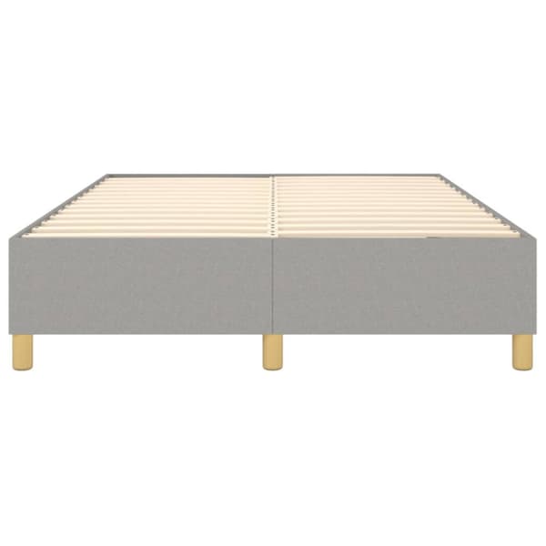 Boxspring-sängram ljusgrå 140x200 cm tyg