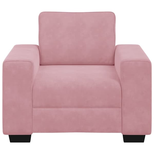 Soffstol rosa 100x77x82 cm sammet