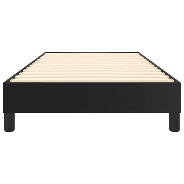 Boxspring-sängram svart 90x200 cm konstläder