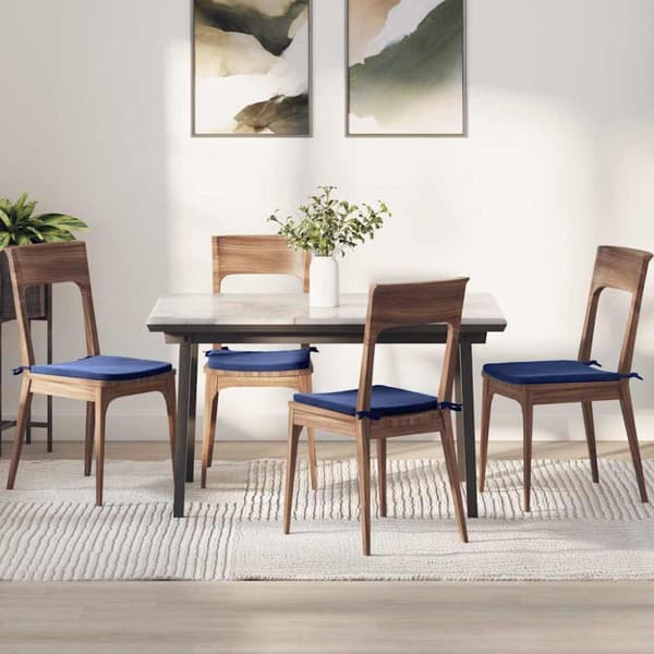 Sittkuddar 4 pcs Polisblå 40 x 40 x 3 cm Sammet