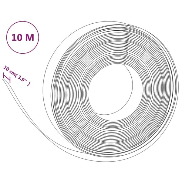 Rabattkant brun 10 m 10 cm polyeten