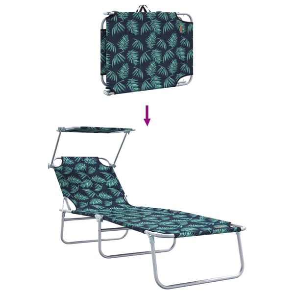 Solstol 2 pcs Grön 58 x 188 x 77cm Polyester