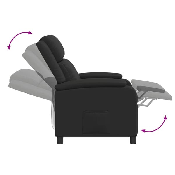 Massagefåtölj Svart Konstläder