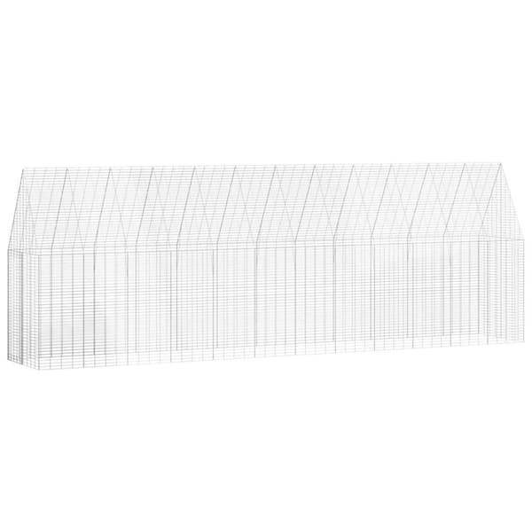 Hönshus 2 pcs Silver 600 x 100 x 210 cm Galvaniserat Stål