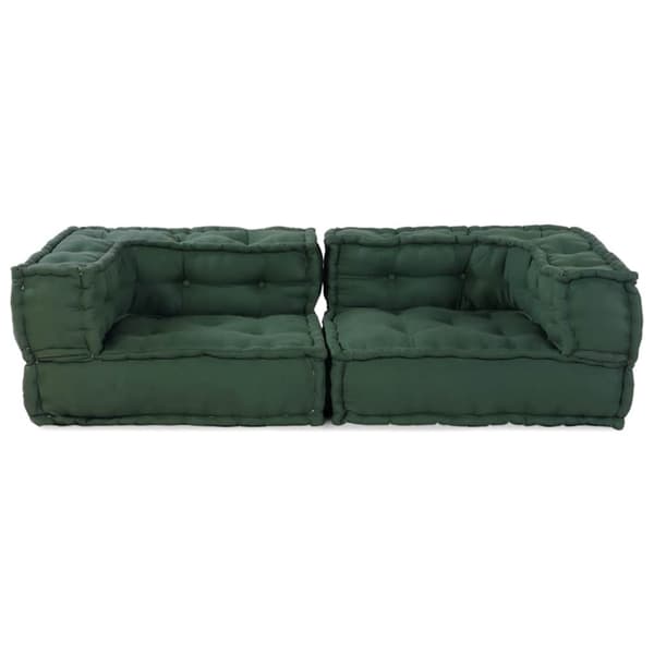 2-sits modulsoffa grön 140x70x36 tyg
