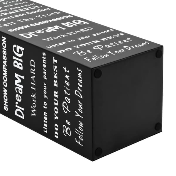 Paraplyställ text stål svart