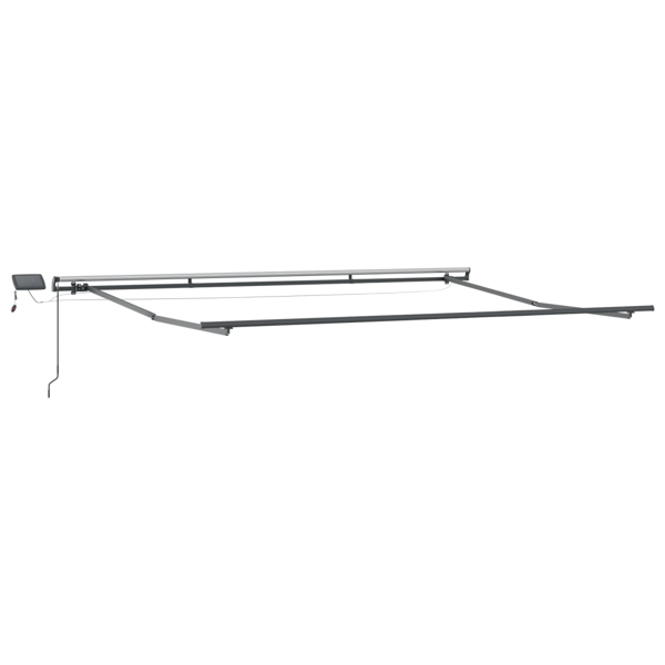 Utfällbar markis Vit 500 ×300 cm tyg