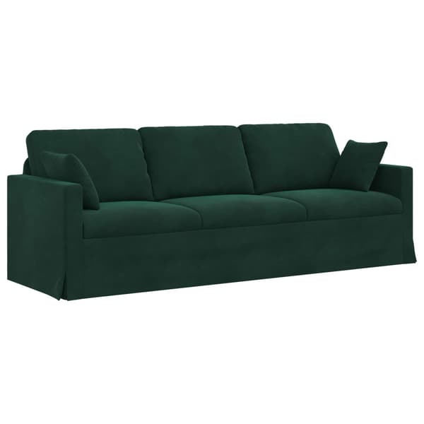 Soffset 2 pcs Mörkgrön 228 x 78 x 80 cm Sammet