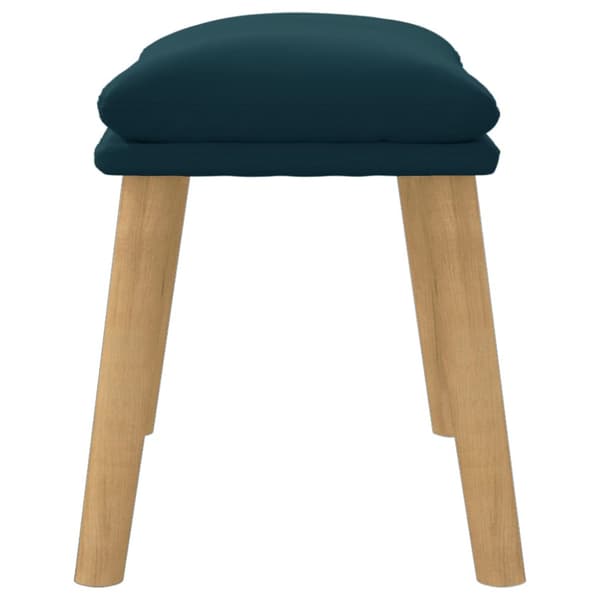 Fotpall blå 45x29,5x35 cm sammet