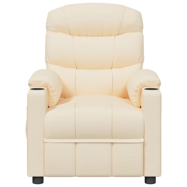 Reclinerfåtölj gräddvit tyg