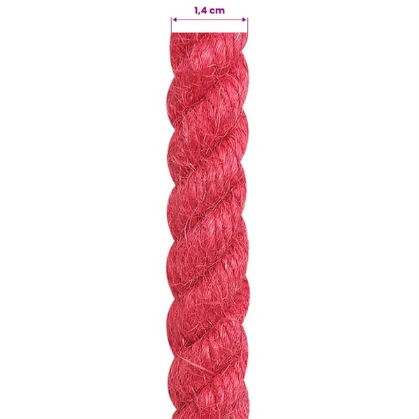 Juterep Röd 100% Tossa jute