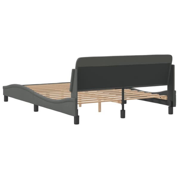 Bed Frame "Dover" Dark Grey 120x200 cm Fabric