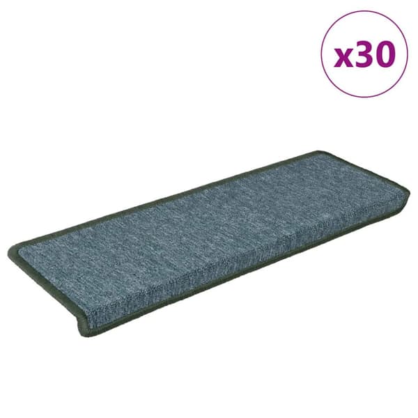 Trappmattor 30 st 65x21x4 cm mörkgröna rektangulära kanter