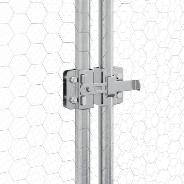 Hönsbur silver 200x105x182 cm galvaniserat stål