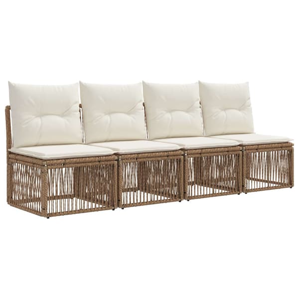 Trädgårdsoffset 9 st Beige konstrotting
