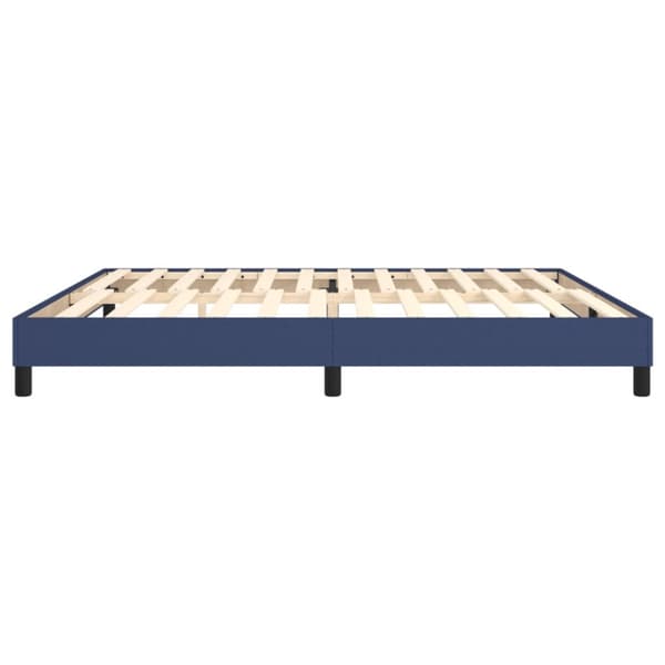 Boxspring-sängram blå 200x200 cm tyg