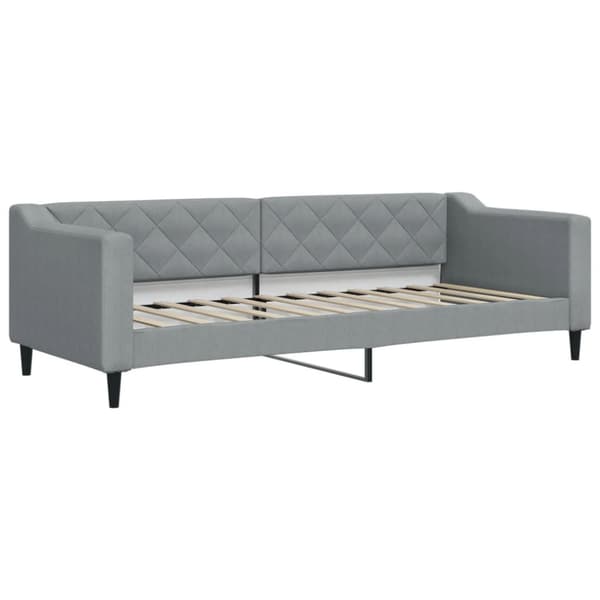 Dagbädd med madrass ljusgrå 80x200 cm tyg