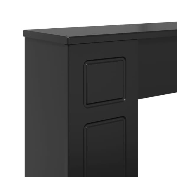 Eldstadsram Svart 100 x 20 x 100 cm Konstruerat trä