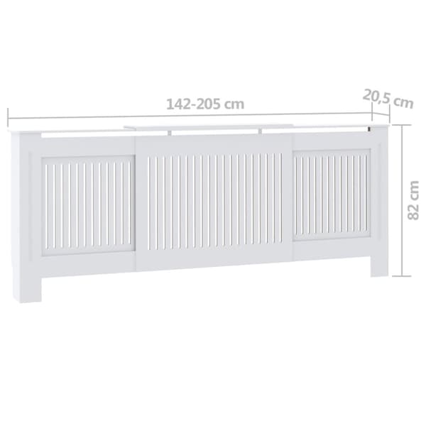 Elementskydd MDF vit 205 cm