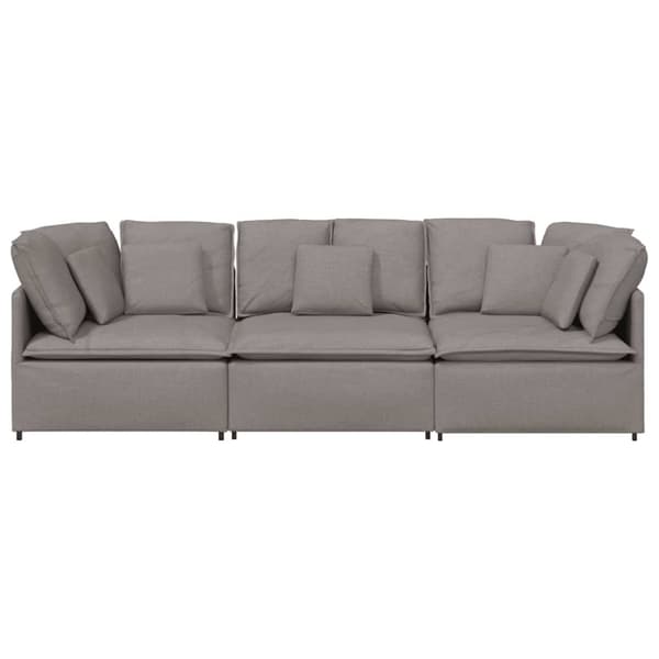 Modulsoffa med kuddar i taupe