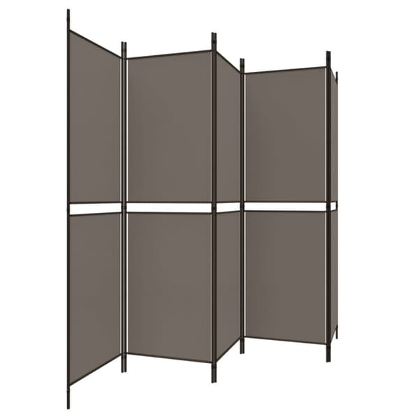 Rumsavdelare 5 paneler antracit 250x220 cm tyg