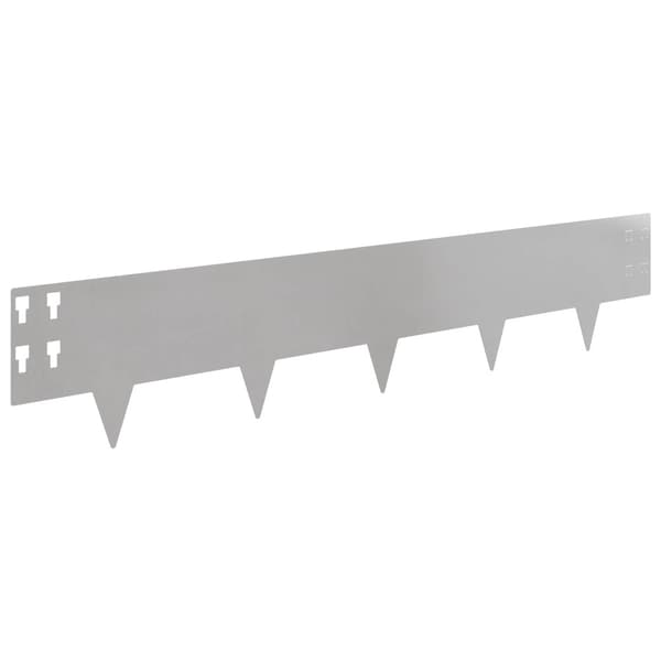 Kant för gräsmatta 30 pcs 100 x 20 cm Stål Silver