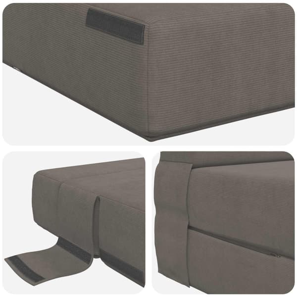 Fällbar Soffbed Ljusgrå 70 x 72 x 60 cm Tyg