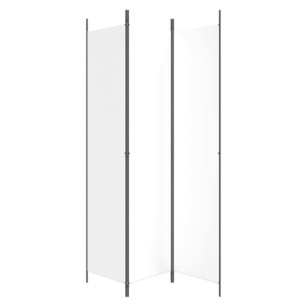 Rumsavdelare 3 paneler vit 150x220 cm tyg