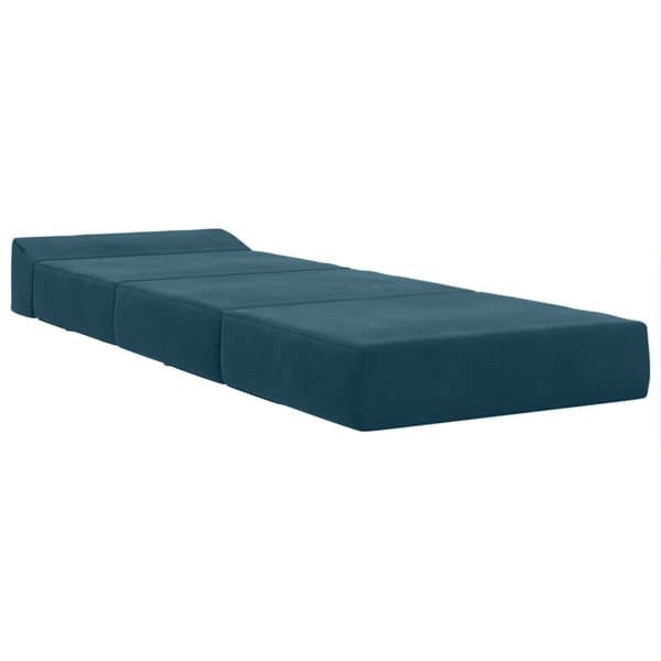 Fällbar Soffbed Blå 200 x 70 x 15 cm Sammet