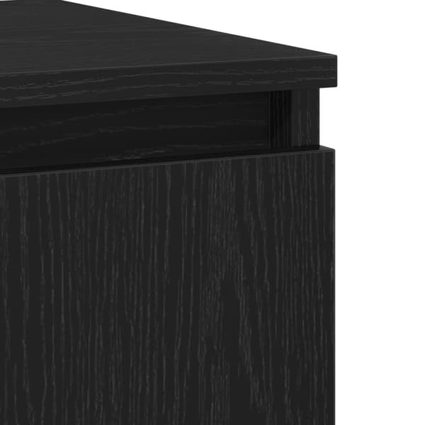 Sideboard med låda Svart Ek 60 x 35 x 70 cm Konstruerat trä