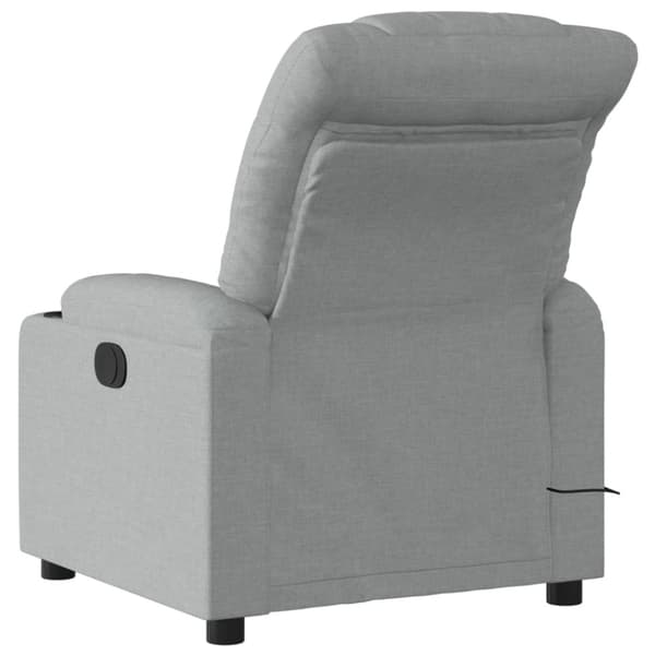 Massagefåtölj ljusgrå tyg