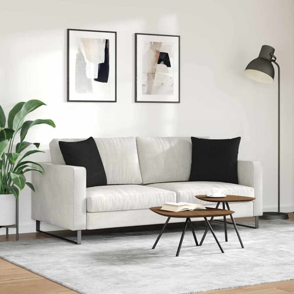 Sofakuddar 2 pcs Svart 45 x 45 cm tyg