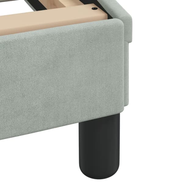 Bed Frame "Dover" Light Grey 200x200 cm Velvet